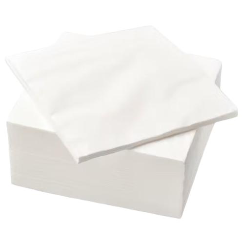 White Paper Napkins 1 Ply (30cm x 30cm)