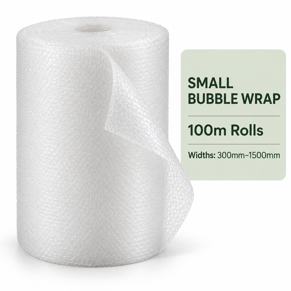 Small Bubble Wrap Rolls – 100m | Multiple Widths & Bulk Packs