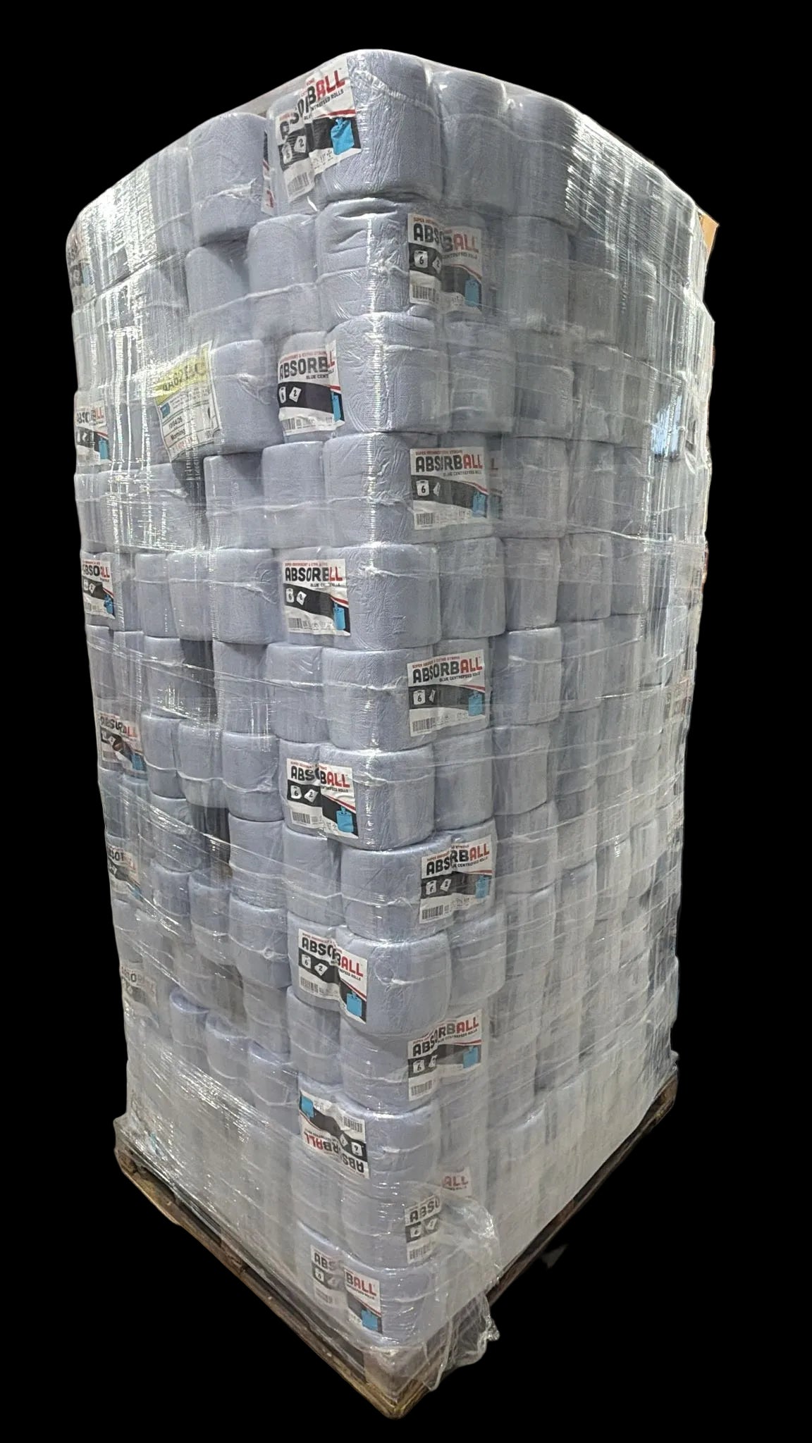 Pallet Deal: 117 x Blue Centrefeed Paper Rolls (Full Pallet)