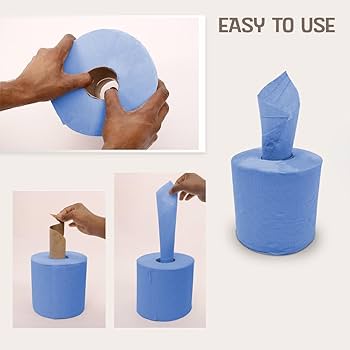 12x Centrefeed Blue Rolls | 2 Ply Embossed Paper Towels | Strong & Absorbent | Sustainable & UK Supplier |