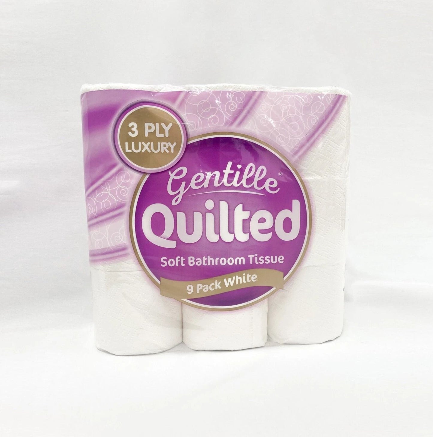 Gentille Quilted Aloe Vera 90 Rolls Tissue Luxury 3-Ply Toilet Paper Soft White
