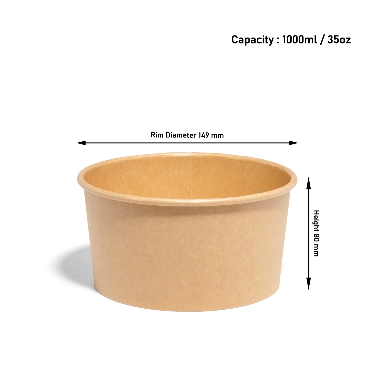 Round Kraft Paper Bowl - 300pk