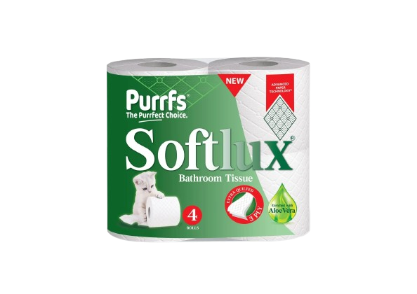 Purrfs SOFTLUX™ 3-Ply Extra Quilted Fragranced Toilet Rolls - Aloe Vera Scented