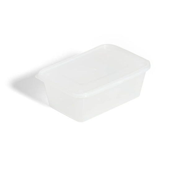 C500 ml Heavy Duty Microwavable Container & Lid - 250pk