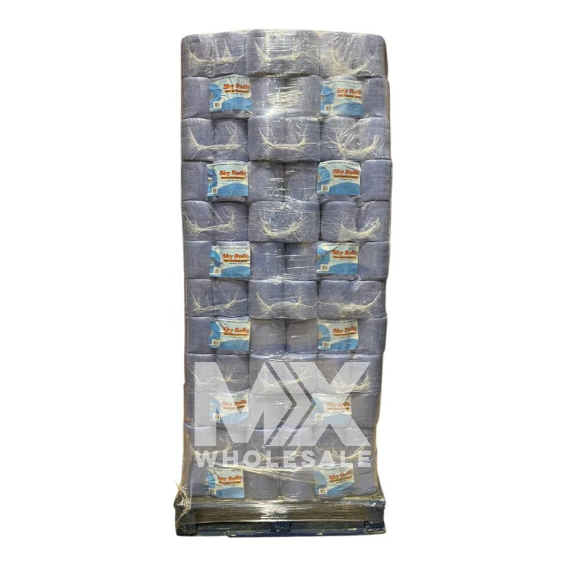 Pallet Deal: 117 x Blue Centrefeed Paper Rolls (Full Pallet)
