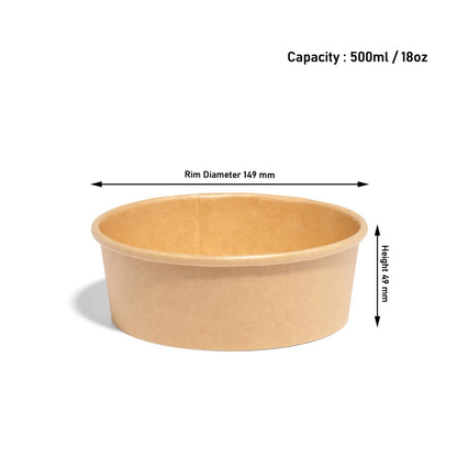 Round Kraft Paper Bowl - 300pk