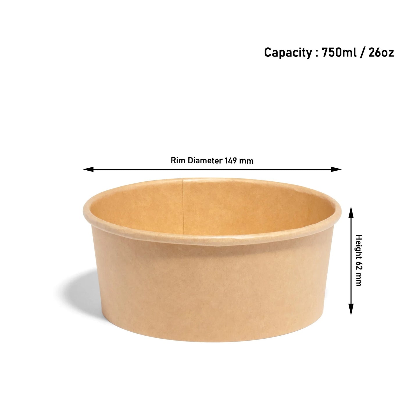 Round Kraft Paper Bowl - 300pk