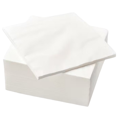 White Paper Napkins 1 Ply (30cm x 30cm)