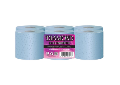 Diamond Blue Centre Feed Rolls 2ply - 100% Recycled Paper