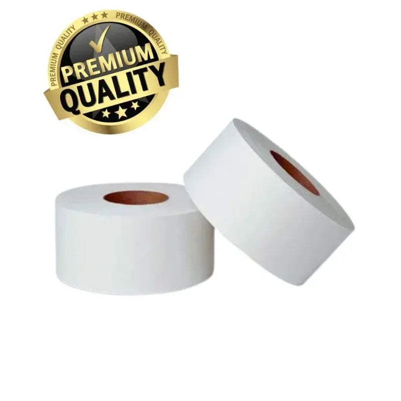 3" Mini Jumbo Pure Pulp Toilet Rolls 2-Ply - 100m Premium White Commercial Grade
