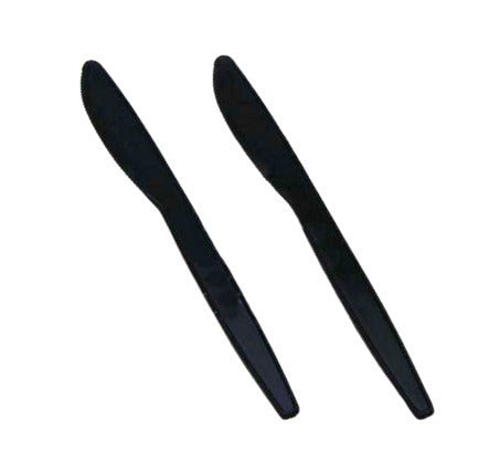 Case x 1,000 Quality Heavy Duty Black Plastic Knives