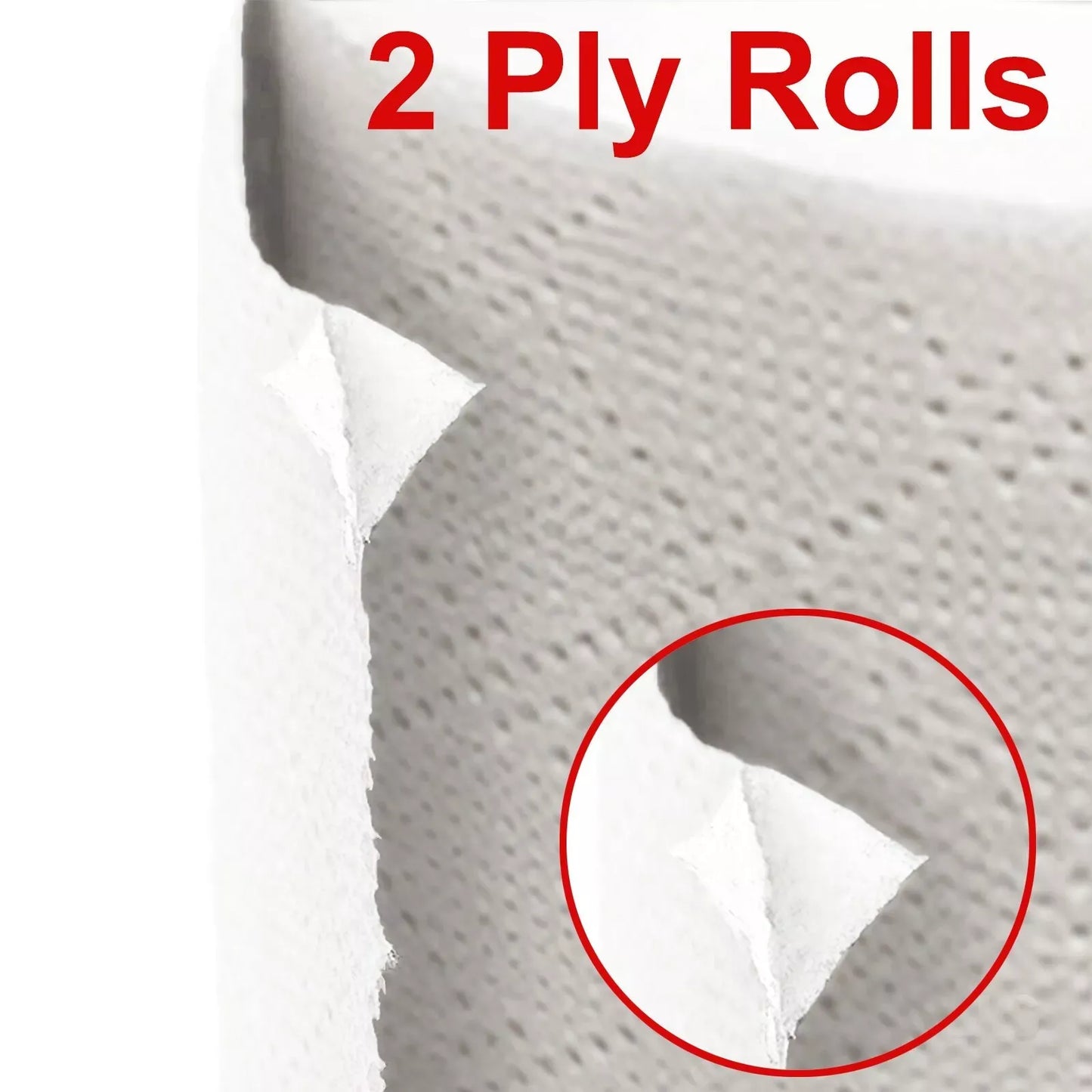 144 Toilet Large PPC Rolls 2ply Quilted Embossed Luxury White Tissue Rolls