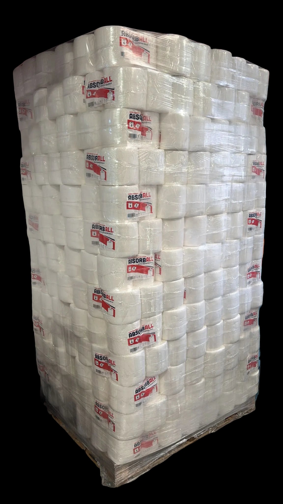 Pallet Deal: 117 x White Centrefeed Paper Rolls (Full Pallet)